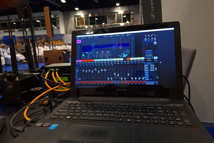 Full control of the sound system from a single laptop